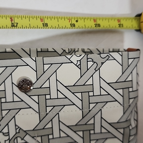Tory Burch Signature Basketweave Print Cotton Canvas Tote NWT Retail Is $448 WOW - Picture 8 of 13